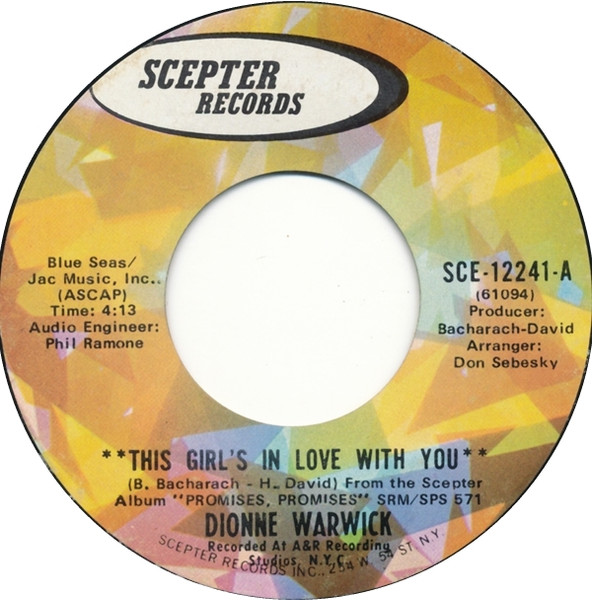 Dionne Warwick – This Girl's In Love With You (1969, Terre Haute