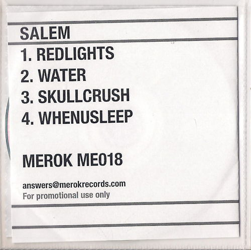  SALEM Water RED VINYL 7” EP /500 king night frost ohk crack  witch house godspeed - auction details