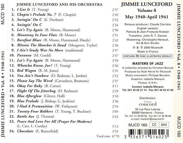 lataa albumi Jimmie Lunceford - Volume 8 1940 1941 Complete Edition
