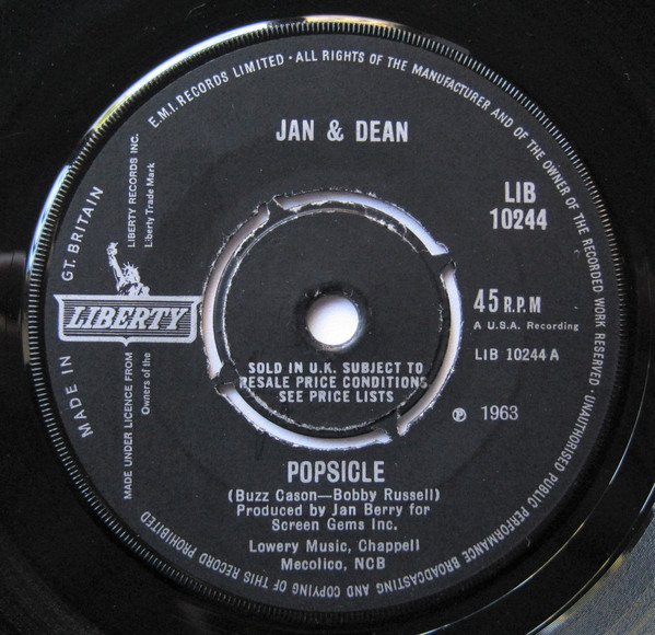 Jan & Dean Popsicle Releases Discogs