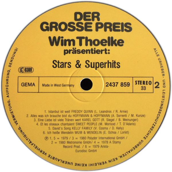 descargar álbum Various - Der Grosse Preis Wim Thoelke Präsentiert Stars Superhits