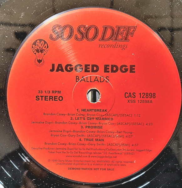 Jagged Edge – Ballads (1999, Vinyl) - Discogs