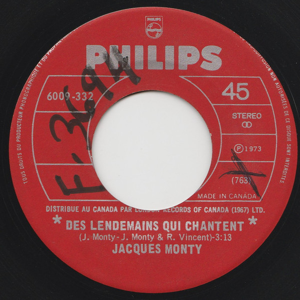lataa albumi Jacques Monty - Des Lendemains Qui Chantent