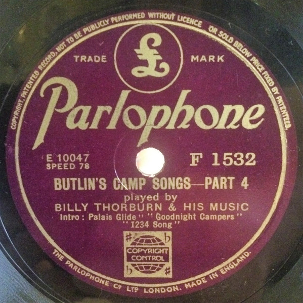Album herunterladen Billy Thorburn & His Music - Butlins Camp Songs Part 1 Part 2
