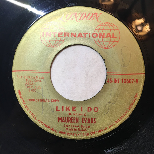 Maureen Evans – Like I Do (1962, Vinyl) - Discogs