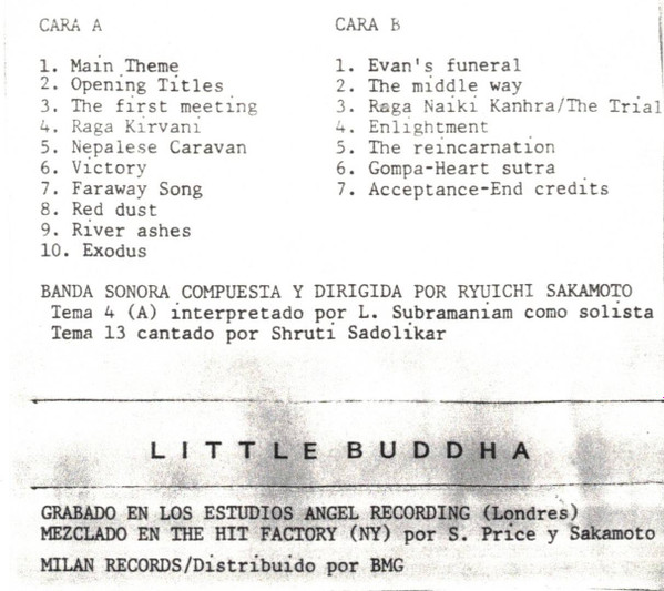 Ryuichi Sakamoto – Little Buddha (Music From The Original Motion Picture  Soundtrack) (1994, CD) - Discogs