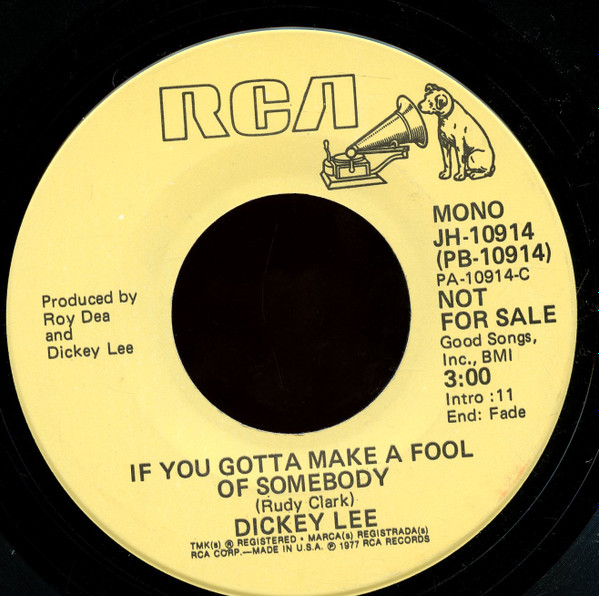 télécharger l'album Dickey Lee - If You Gotta Make A Fool Of Somebody