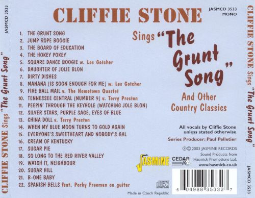 last ned album Cliffie Stone - Sings The Grunt Song