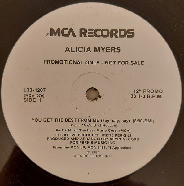 Alicia Myers – You Get The Best From Me (Say Say Say) / I Want To