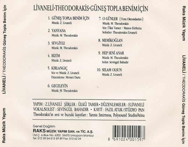 ladda ner album Zülfü Livaneli, Mikis Theodorakis - Güneş Topla Benim İçin