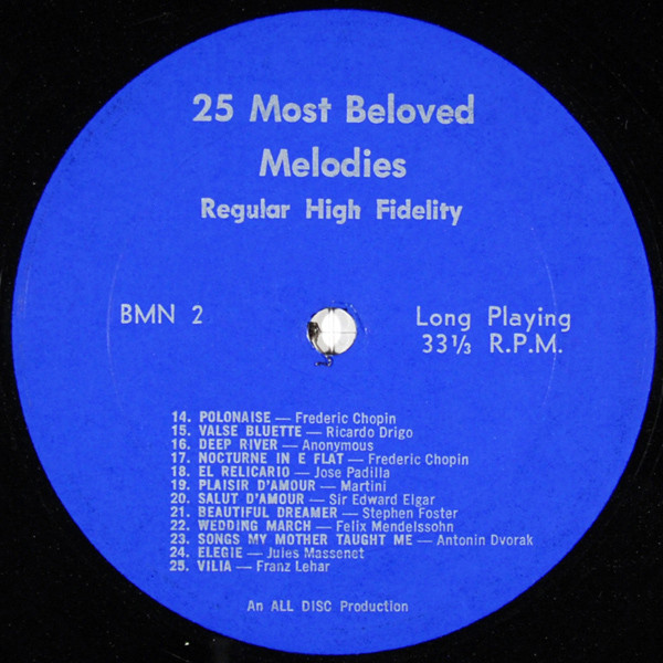 télécharger l'album Various - 25 Most Beloved Melodies
