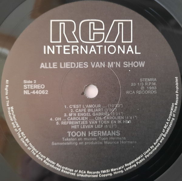 descargar álbum Toon Hermans - Alle Liedjes Van Mn Show 1980