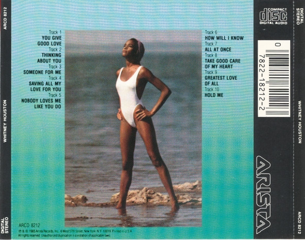 Whitney Houston - Whitney Houston | Arista (ARCD 8212) - 3