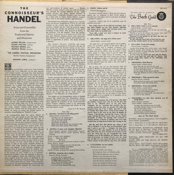 Album herunterladen Download Handel, The Handel Festival Orchestra, Anthony Lewis - Arias And Ensembles From The Neglected Operas And Oratorios album