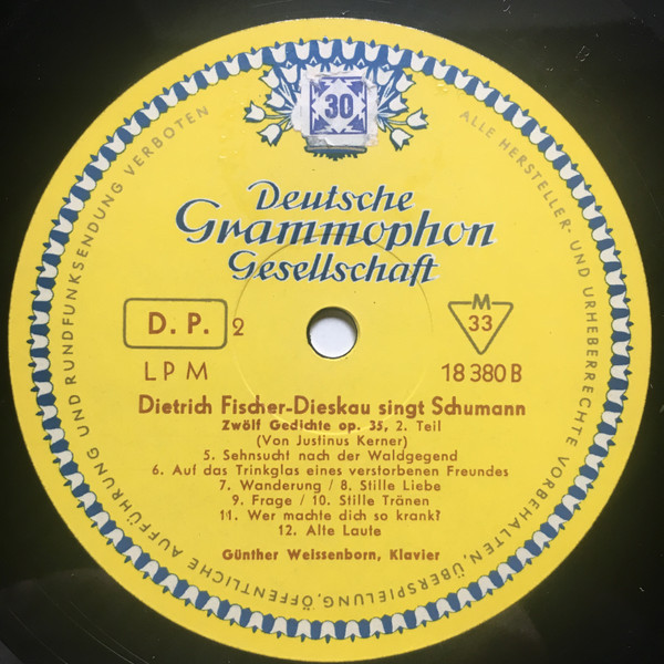 Album herunterladen Robert Schumann, Dietrich FischerDieskau, Günther Weissenborn - Dietrich Fischer Dieskau Singt Schumann Lieder