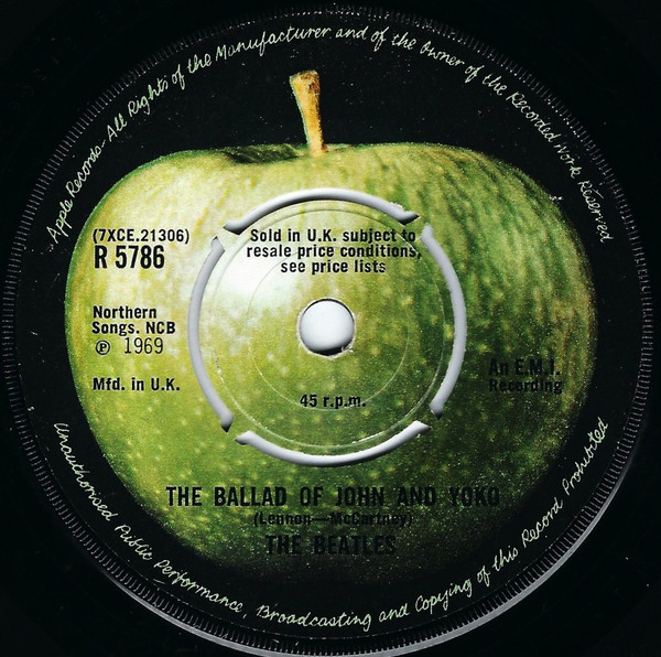 The Beatles – The Ballad Of John And Yoko (1969, Vinyl) - Discogs