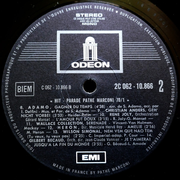 baixar álbum Various - Hit Parade Pathé Marconi 701
