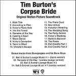 Cover of Tim Burton's Corpse Bride (Original Motion Picture Soundtrack), 2005, CDr