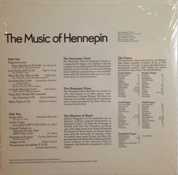 télécharger l'album The Sancuary Choir Of Hennepin Avenue United Methodist Church, The Hennepin Chime Bellchoir - Music At Hennepin