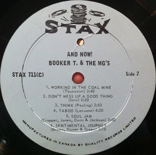 Booker T. & The MG's – And Now! (1966, Presswell Pressing, Vinyl 