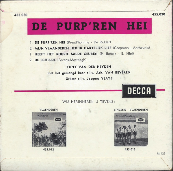 lataa albumi Tony Van der Heyden - De Purpren Hei