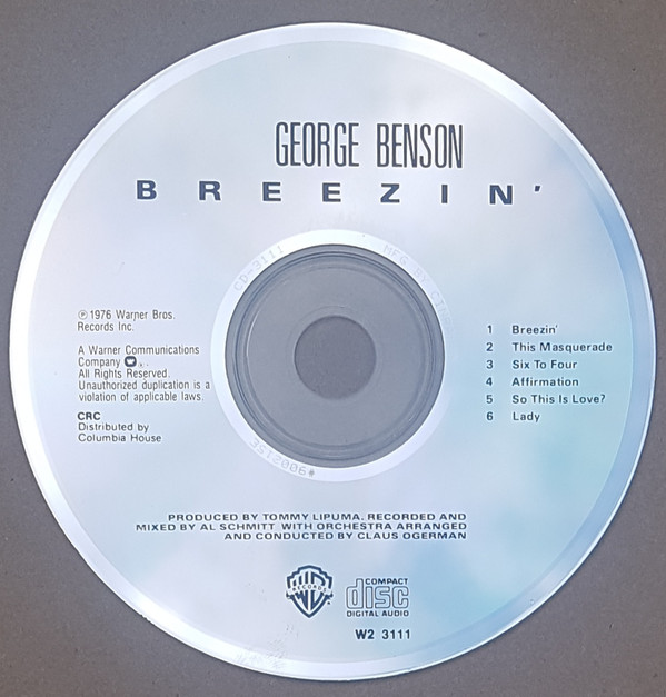 George Benson - Breezin' | Warner Bros. Records (W2 3111) - 5