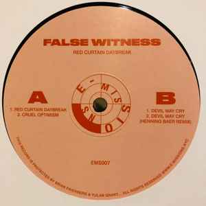 FALSE WITNESS - Red Curtain Daybreak album cover