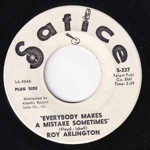 Roy Arlington - Everybody Makes A Mistake Sometimes / That's Good Enough album cover