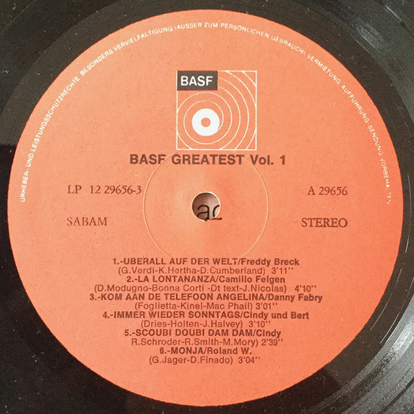 télécharger l'album Various - BASF Greatest Vol 1