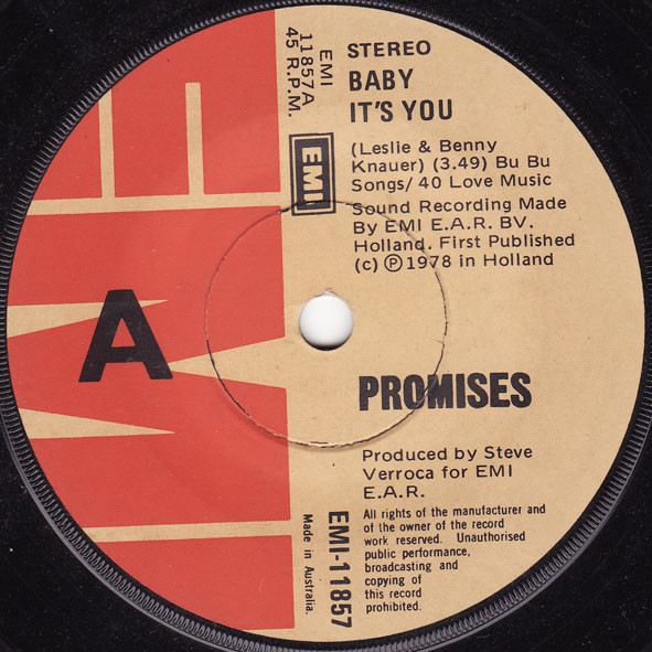 Promises – Baby It's You (1978, Vinyl) - Discogs