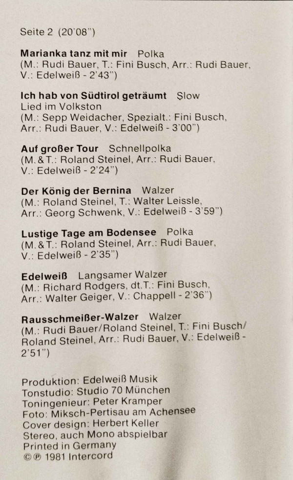 descargar álbum Roland Steinel - Vagabunden Der Berge 14 Immergrüne Und Aktuelle Volksmusikhits
