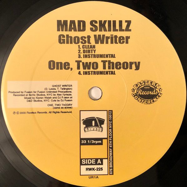 Mad Skillz – Ghost Writer / 1, 2 Theory (2000, Vinyl) - Discogs