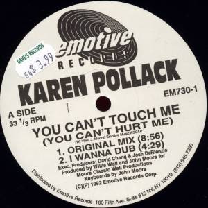 Karen Pollack – You Can't Touch Me (1995 Remixes) (1995, Vinyl 