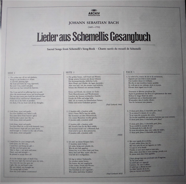 Album herunterladen Peter Schreier, Karl Richter, Johann Sebastian Bach - Lieder Aus Schemellis Gesangbuch