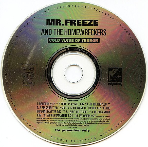 Mr. Freeze And The Homewreckers – Cold Wave Of Terror (1994, CD