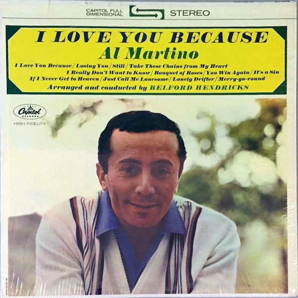 Al Martino – I Love You Because (1963, Scranton Pressing, Vinyl