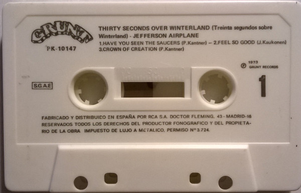 descargar álbum Jefferson Airplane - Thirty Seconds Over Winterland Treinta Segundos Sobre Winterland