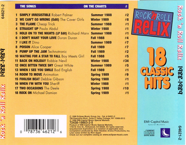 Album herunterladen Download Various - Rock N Roll Relix 1988 1989 album