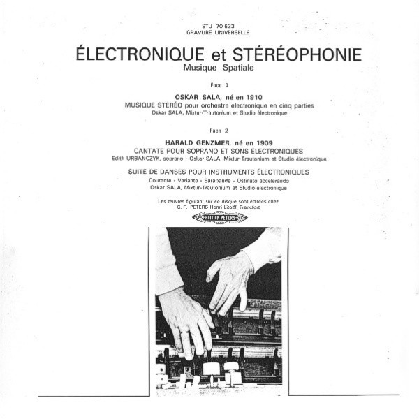 Oskar Sala / Harald Genzmer - Électronique Et Stéréophonie (Musique Spatiale) | Erato (STU 70633) - 2