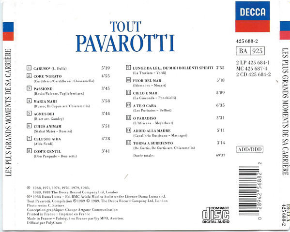 baixar álbum Pavarotti - Tout Pavarotti Les Plus Grands Moments De Sa Carrière