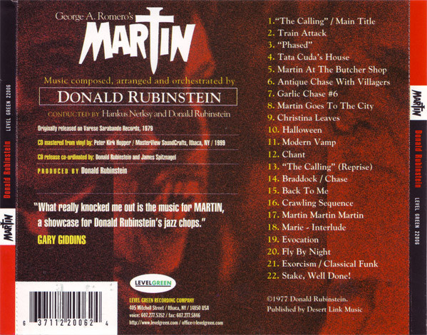 ladda ner album Donald Rubinstein - George A Romeros Martin