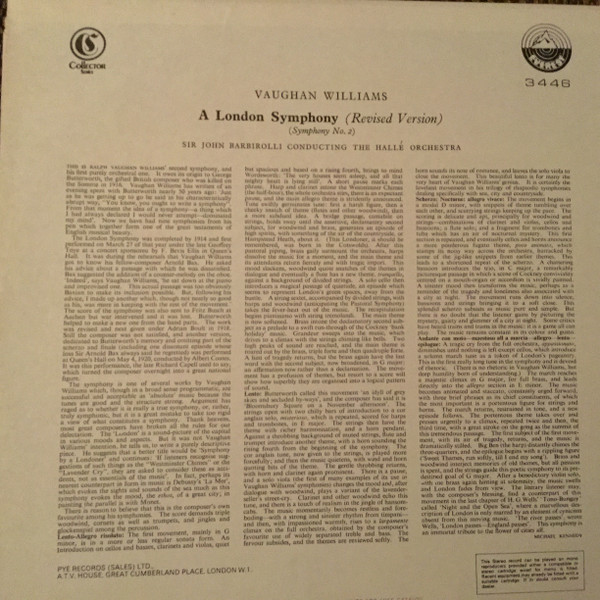 Album herunterladen Vaughan Williams, Sir John Barbirolli Conducting The Hallé Orchestra - A London Symphony