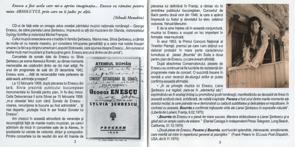 lataa albumi Liana Șerbescu pian, Michel François György Schiffer - Muzică De Cameră De George Enescu În Olanda