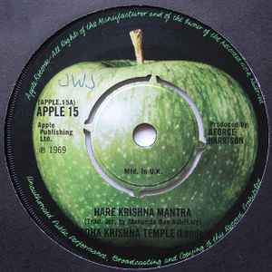 Adelaide pit Guilty Radha Krishna Temple (London) – Hare Krishna Mantra (1969, Push-out Centre,  Vinyl) - Discogs