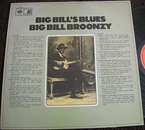 Big Bill Broonzy – Big Bill's Blues (1969, Vinyl) - Discogs