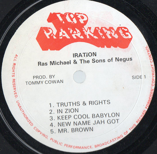 Ras Michael & The Sons Of Negus – Irations Of Ras Michael Volume 1 