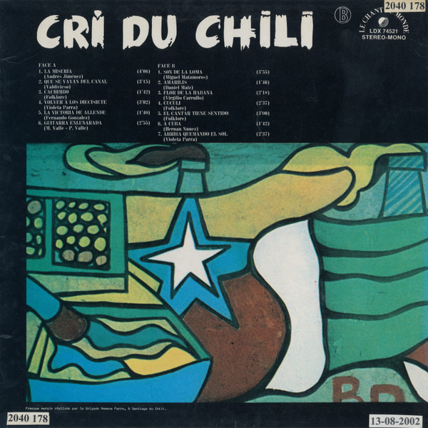 last ned album Aparcoa - Cri Du Chili 12 Chants Du Peuple Latino Americain