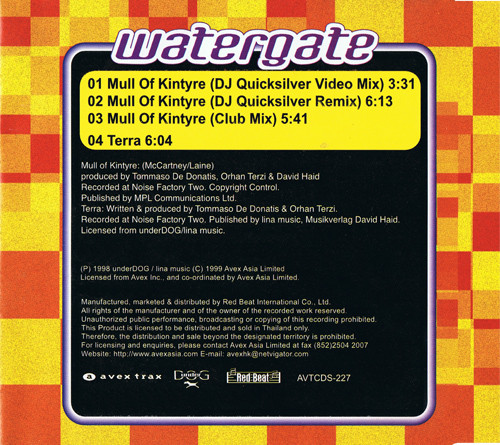 Album herunterladen Watergate - Mull Of Kintyre Incl DJ Quicksilver Mixes