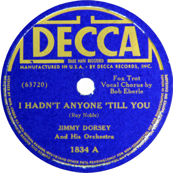 lataa albumi Jimmy Dorsey And His Orchestra - I Hadnt Anyone Till You Theres A Far Away Look In Your Eye