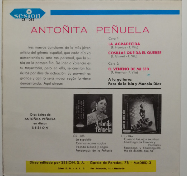 descargar álbum Antoñita Peñuela - La Agradecida